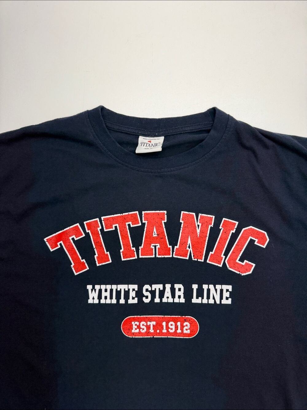 TITANIC White Star Line Men’s XL Blue T-shirt